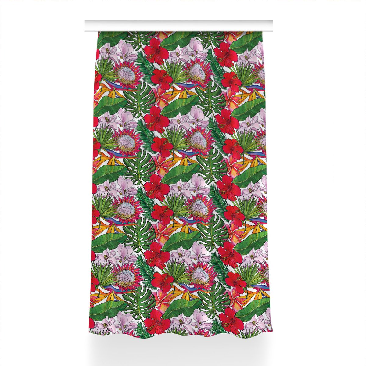 Gotowa zasłona z nadrukiem 150x240 Kolorowe kwiaty, Fabricsy