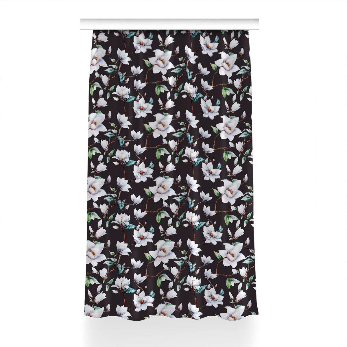 Zasłona z grafiką gotowa 150x240 Malowane kwiaty, Fabricsy