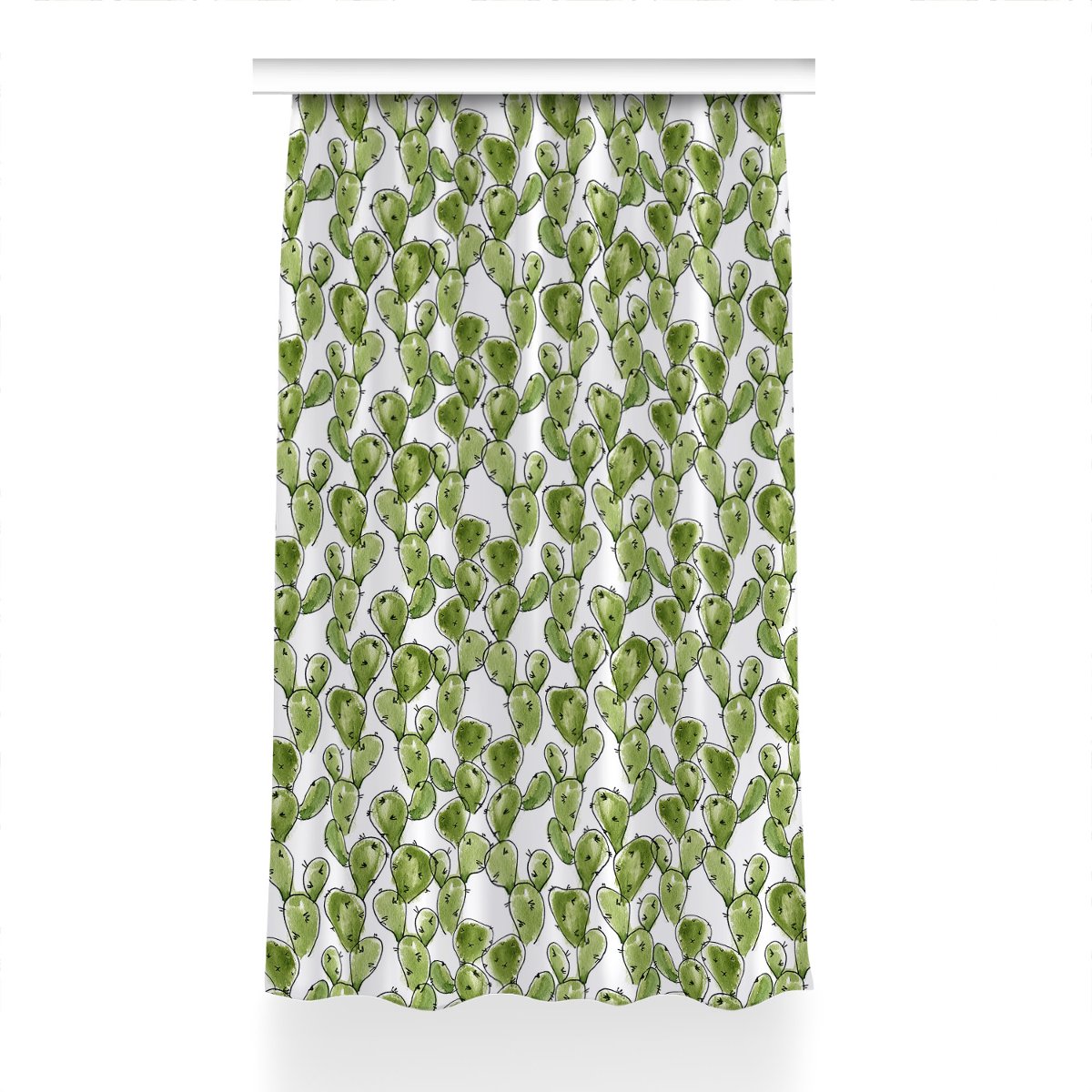 Kolorowa zasłona z nadrukiem 150x240 Kaktus Boho, Fabricsy