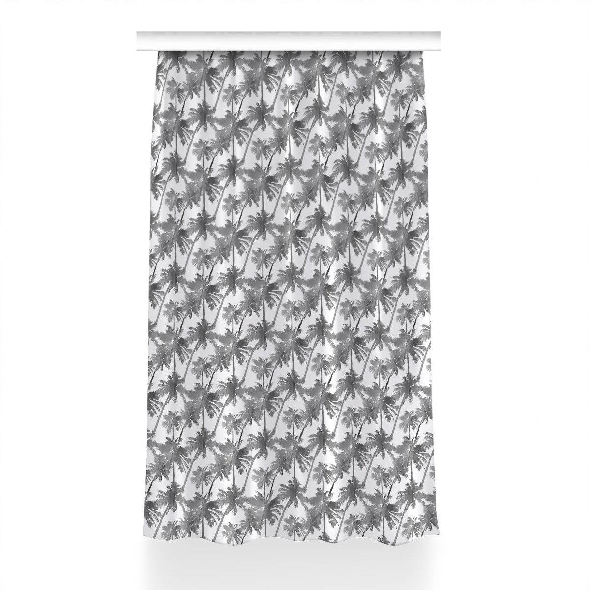 Klasyczna zasłona z nadrukiem 150x240 Szare palmy, Fabricsy