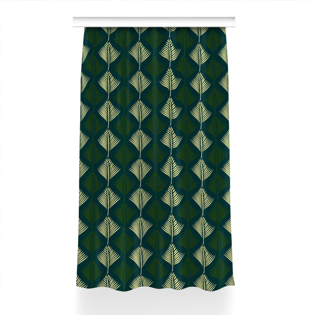 Kolorowa zasłona z nadrukiem 150x240 Liść palmowy, Fabricsy