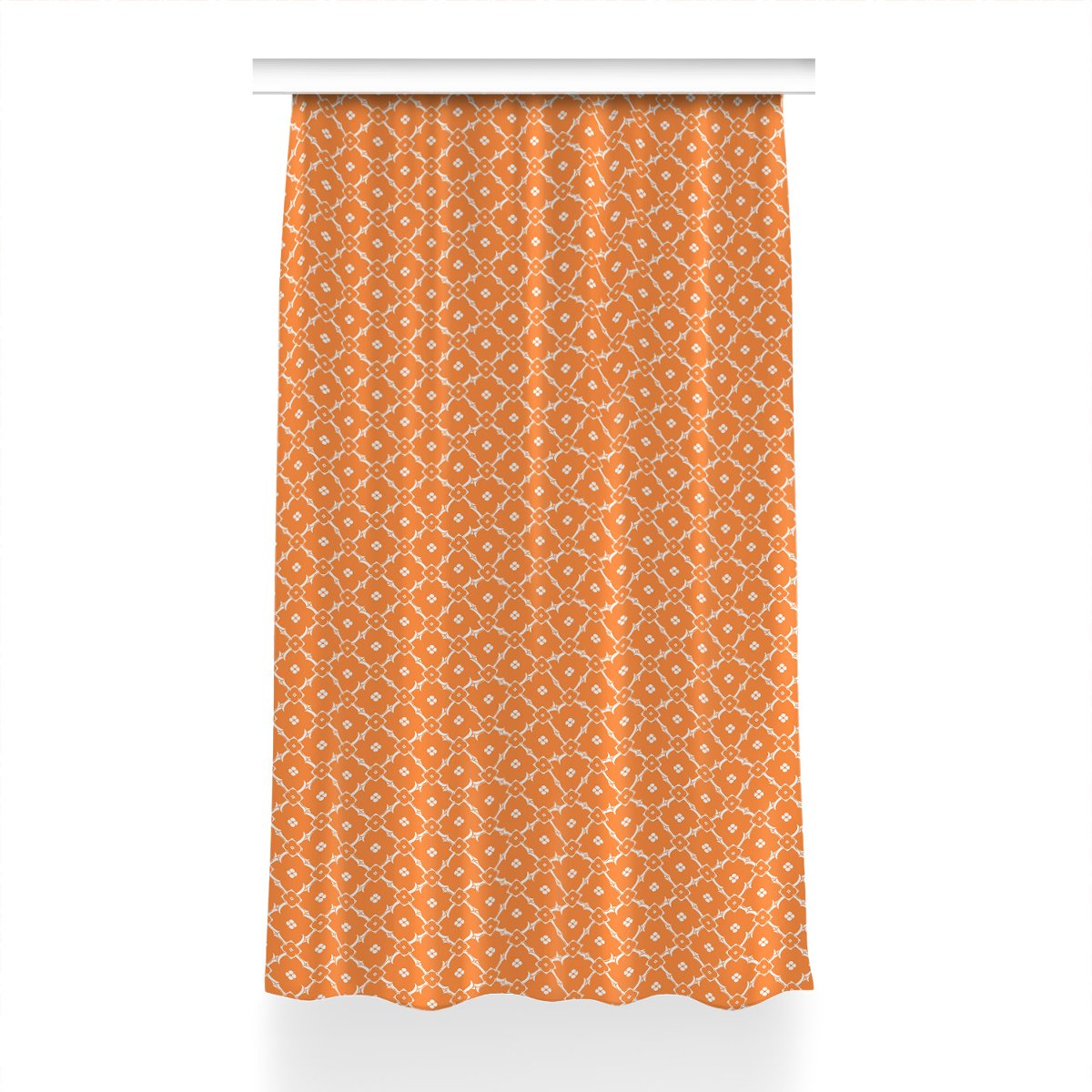 Gotowa zasłona dekor 150x240 Pomarańczowe kwiaty, Fabricsy