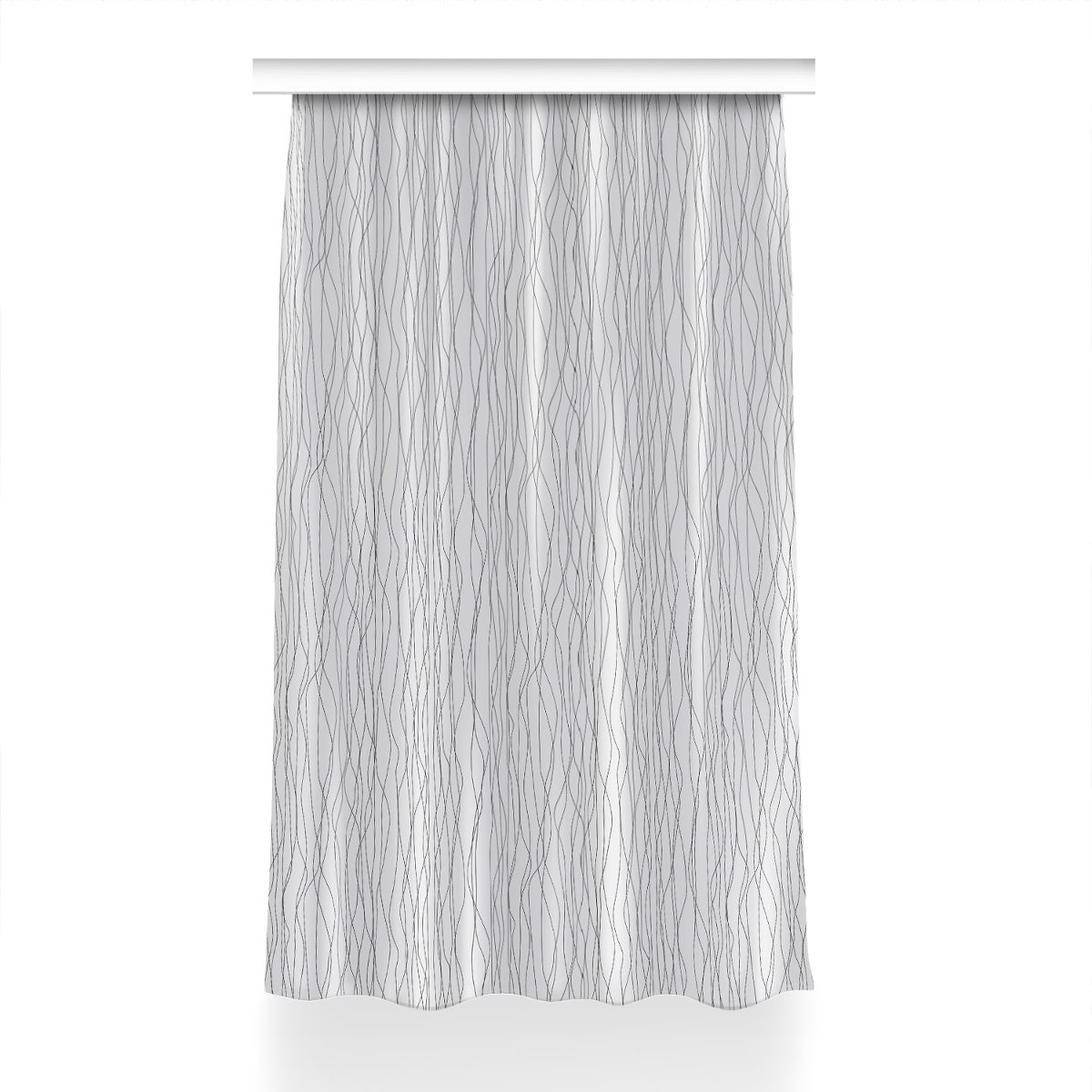 Gotowa zasłona do salonu 150x240 Czarne trójkąty, Fabricsy