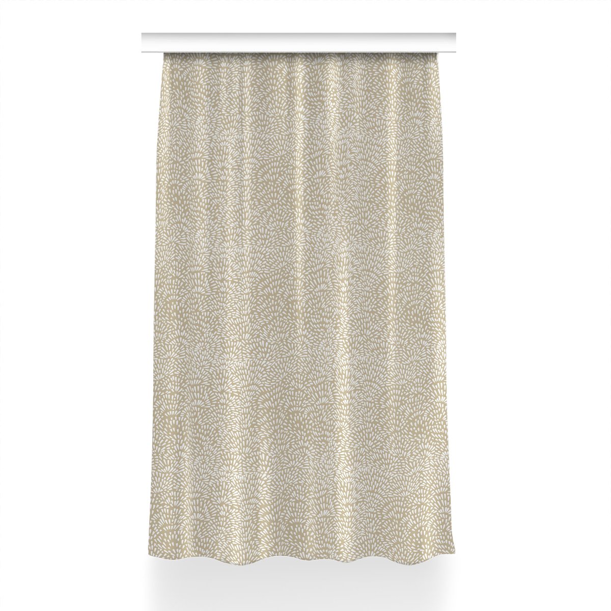 Gotowa zasłona z grafiką 150x240 Beżowe Łzy Boho, Fabricsy
