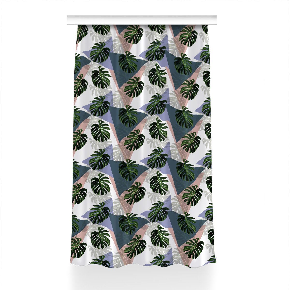 Gotowa zasłona z nadrukiem 150x240 Monstera wzór, Fabricsy