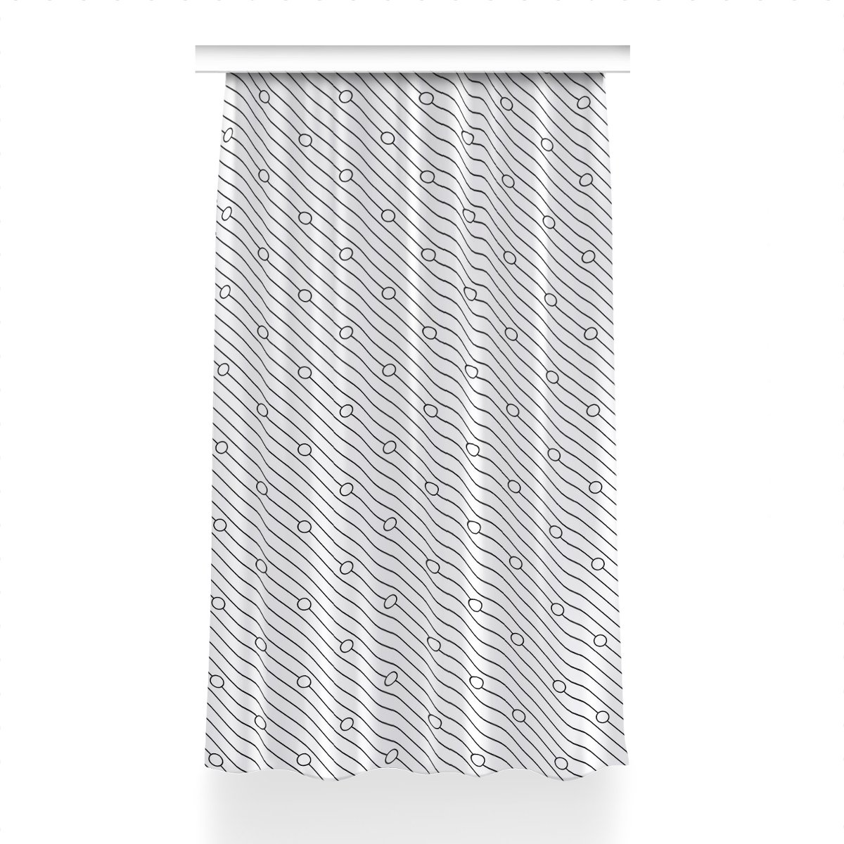 Gotowa zasłona z nadrukiem 150x240 cm Wzór w paski, Fabricsy