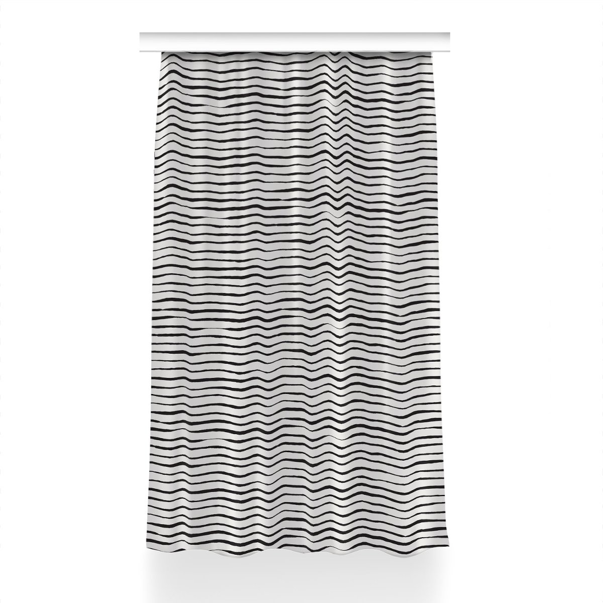 Gotowa zasłona na taśmę wzór 150x240 Czarne linie, Fabricsy