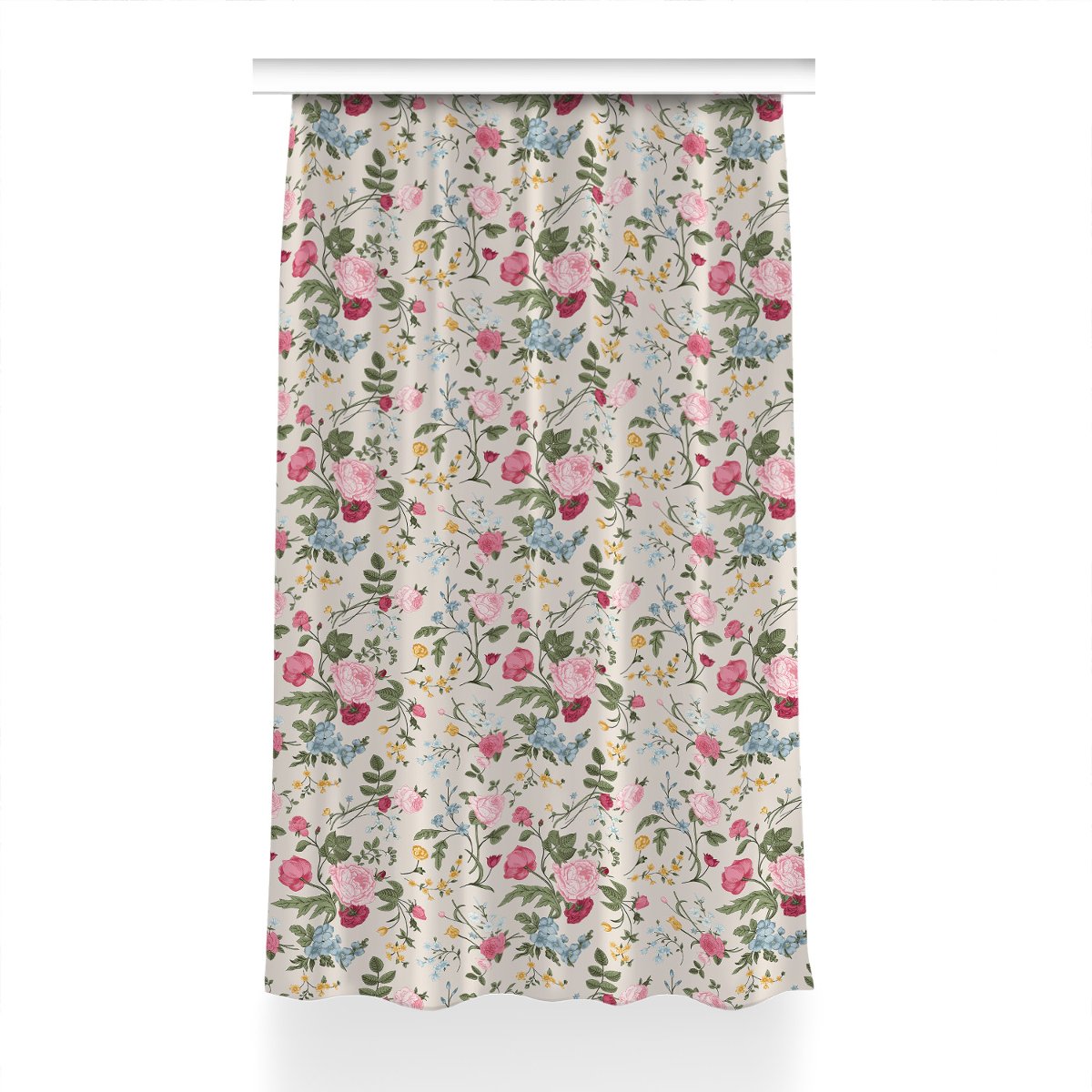 Klasyczna zasłona kolory 150x240 Kolorowe kwiaty, Fabricsy