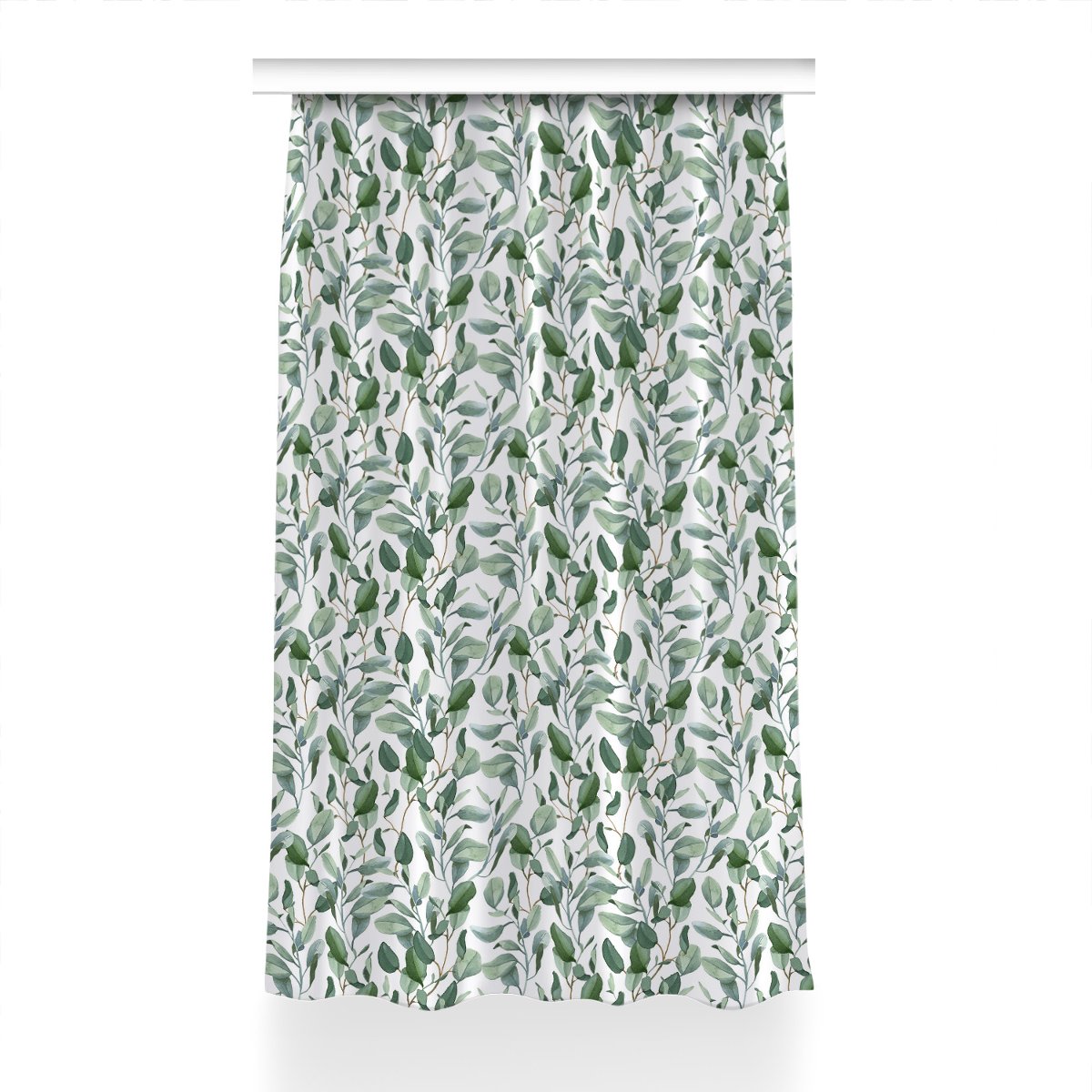 Gotowa zasłona wzór 150x240 cm Liście eukaliptusa, Fabricsy