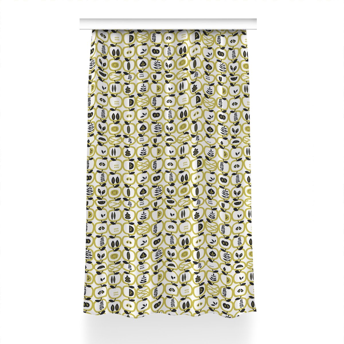 Kolorowa zasłona z nadrukiem 150x240 Jabłka wzór, Fabricsy