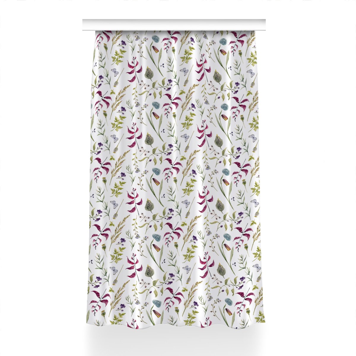 Gotowa zasłona z grafiką 150x240 Kwiat botaniczny, Fabricsy