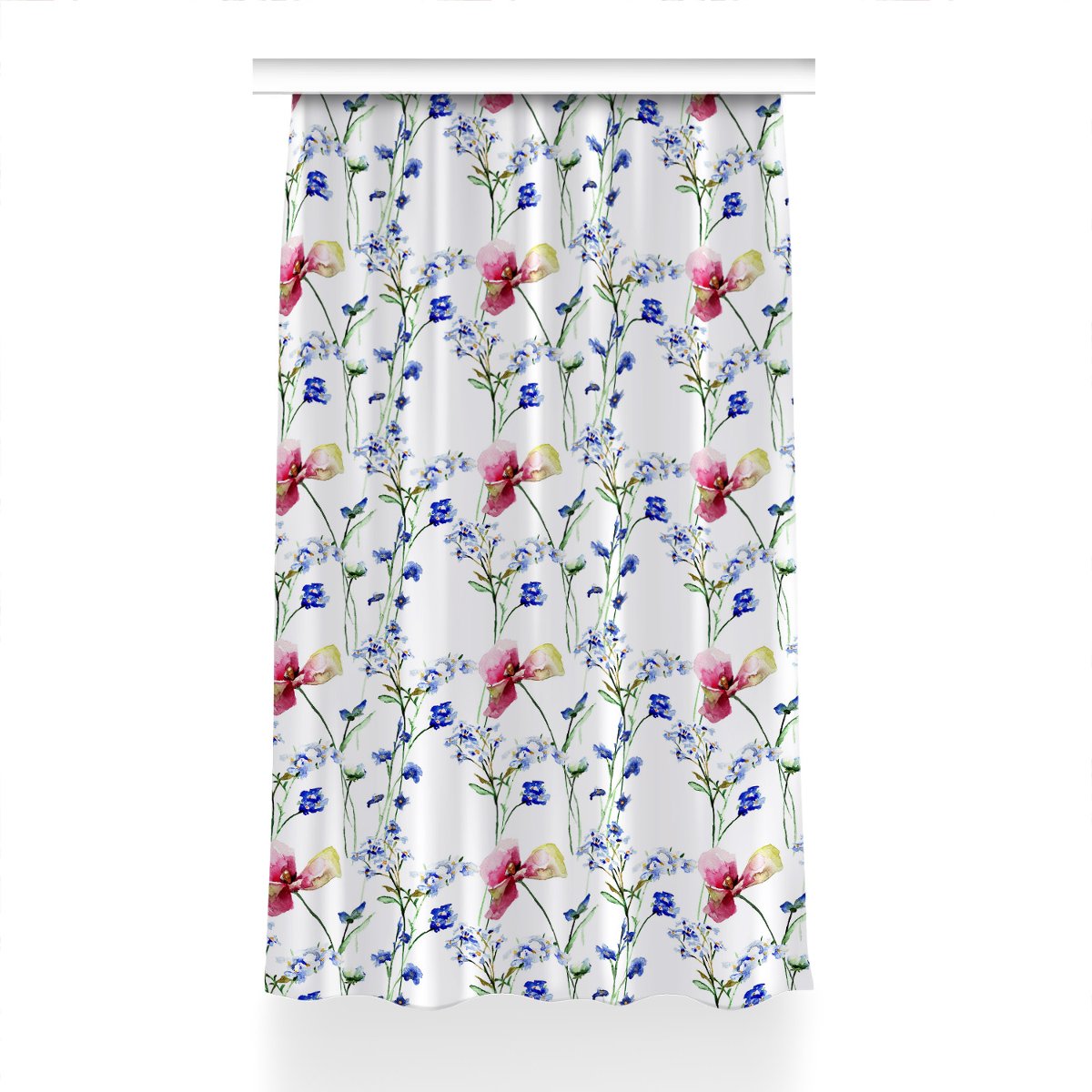 Gotowa zasłona z nadrukiem 150x240 Malowane kwiaty, Fabricsy