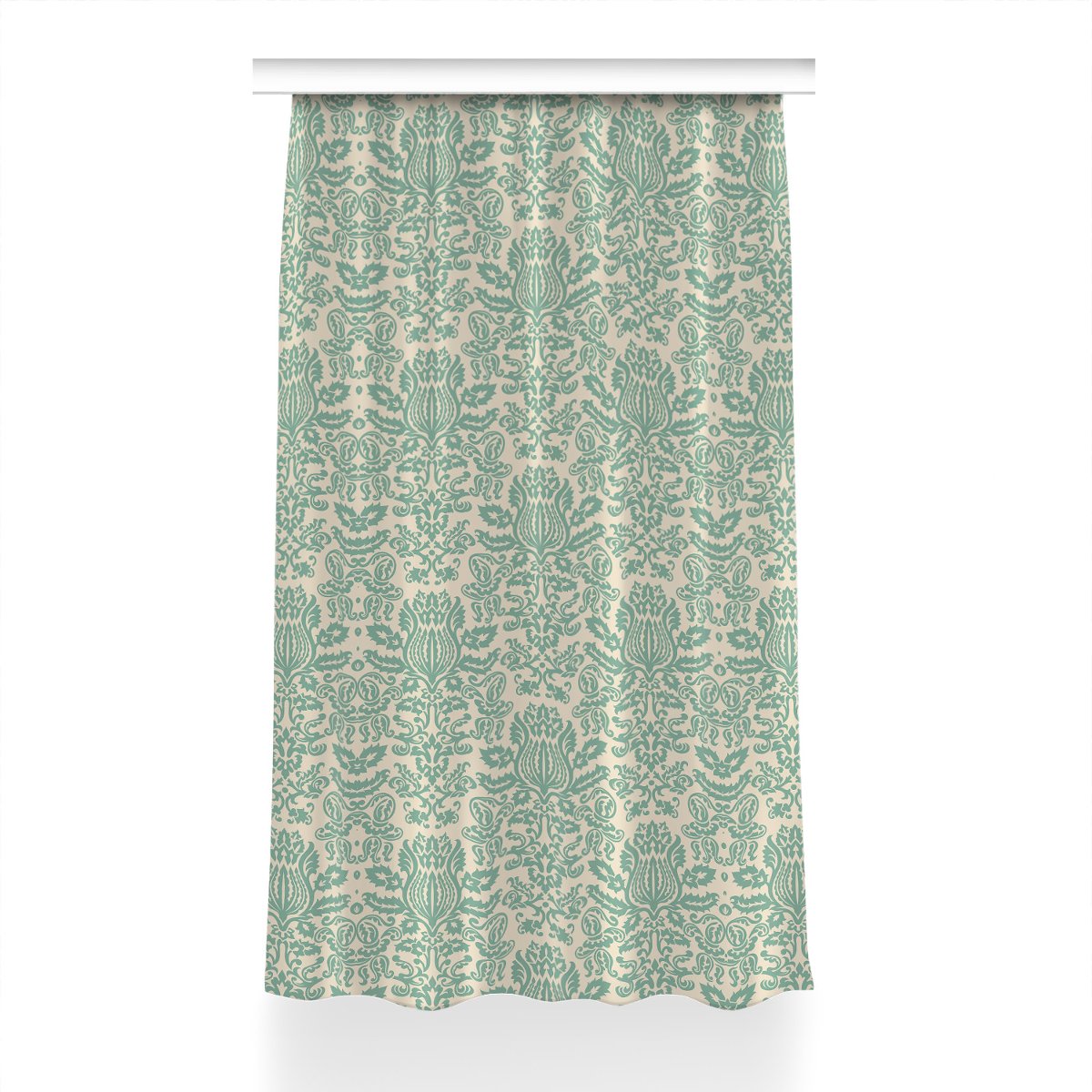 Klasyczna zasłona kolory 150x240 Zielony Adamaszek, Fabricsy