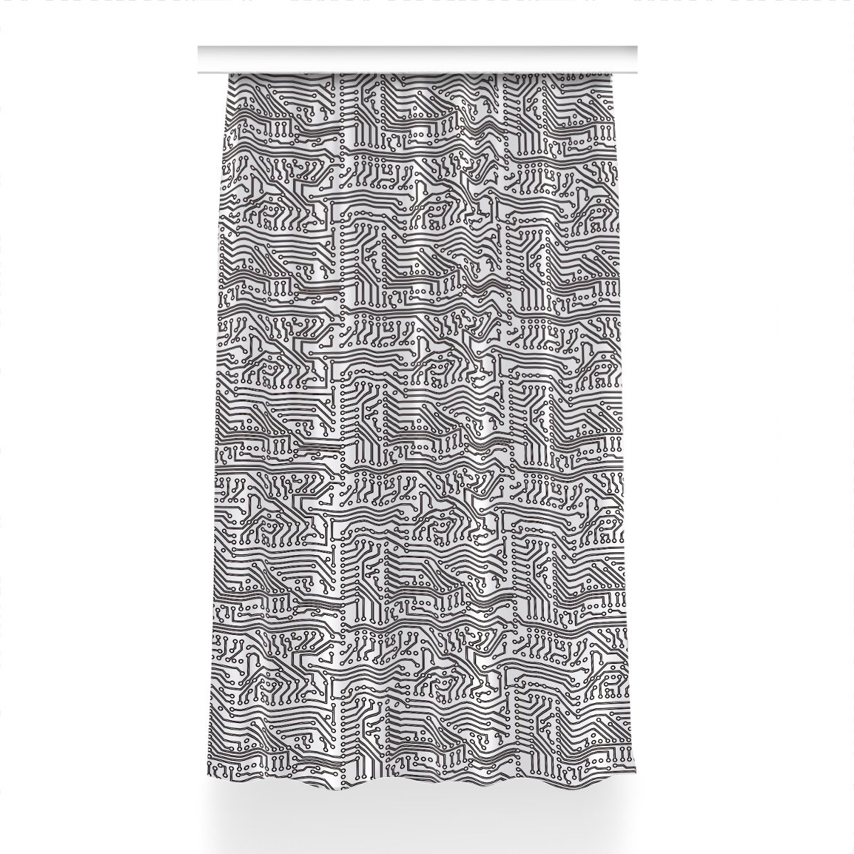 Gotowa zasłona z grafiką 150x240 cm Układ scalony, Fabricsy