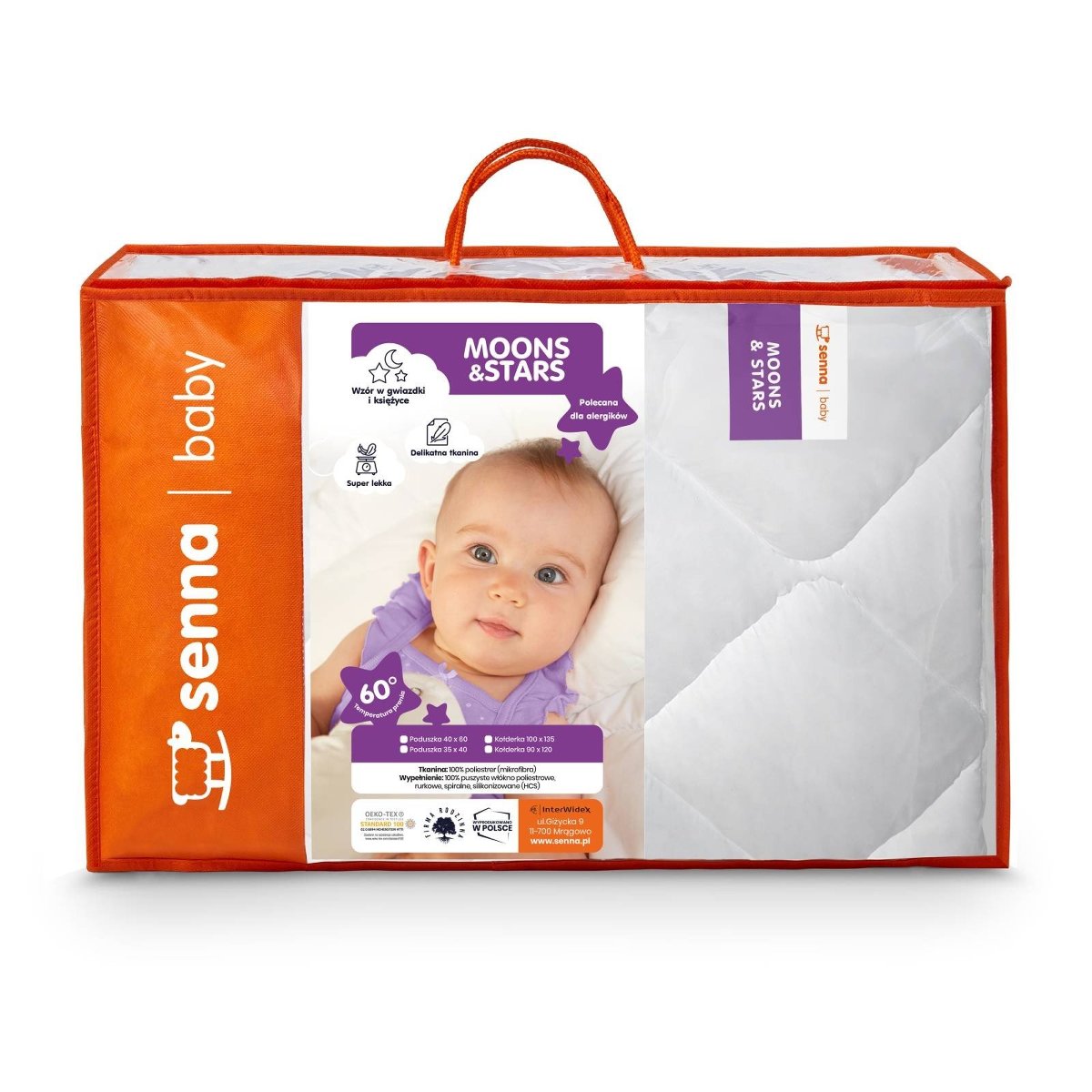 INTER WIDEX Sp. z o. o. Komplet MOONS & STARS Baby 100×135 + 40×60 Senna  40x60 1213428