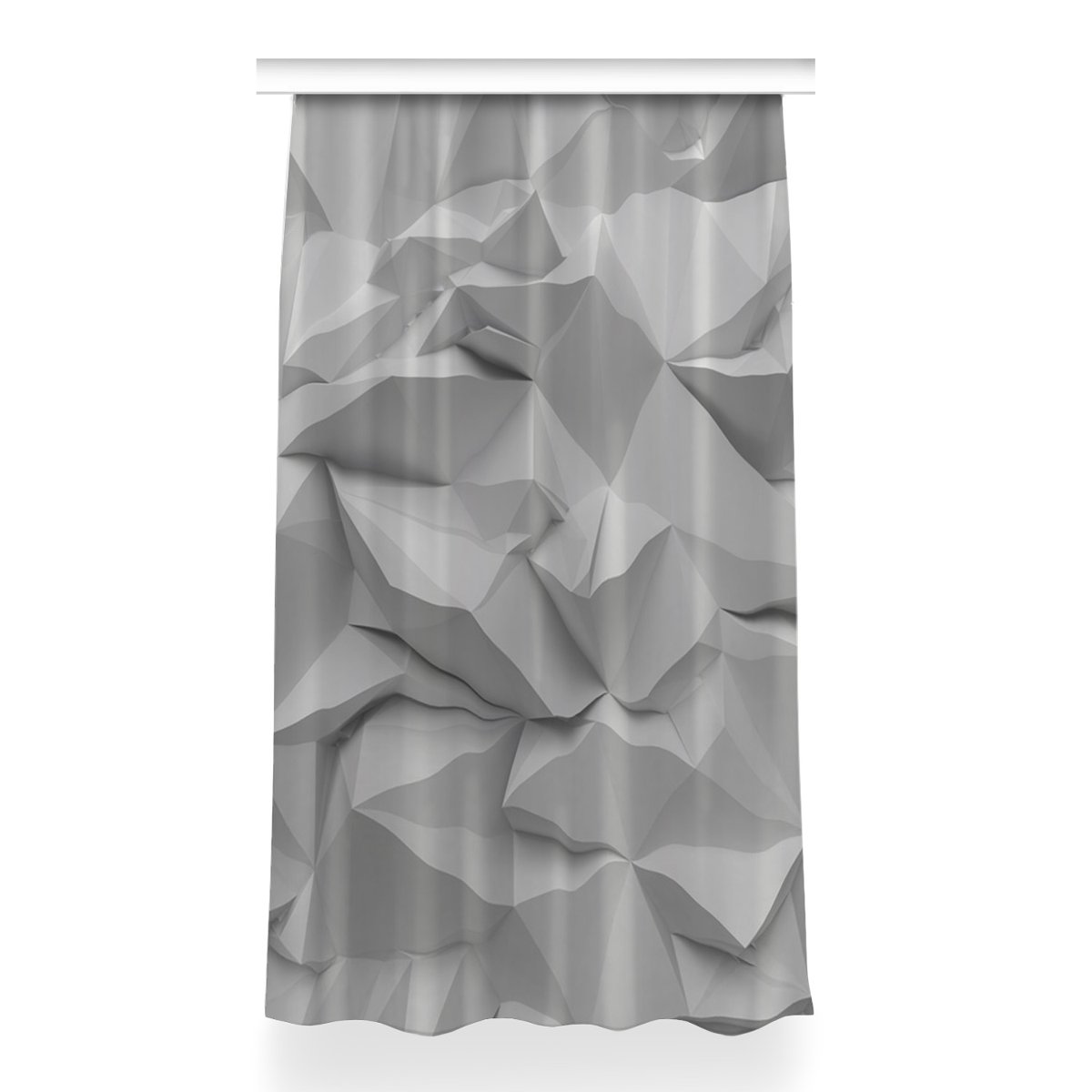 Gotowa zasłona Abstrakcja biała do pokoju 150x260, Fabricsy