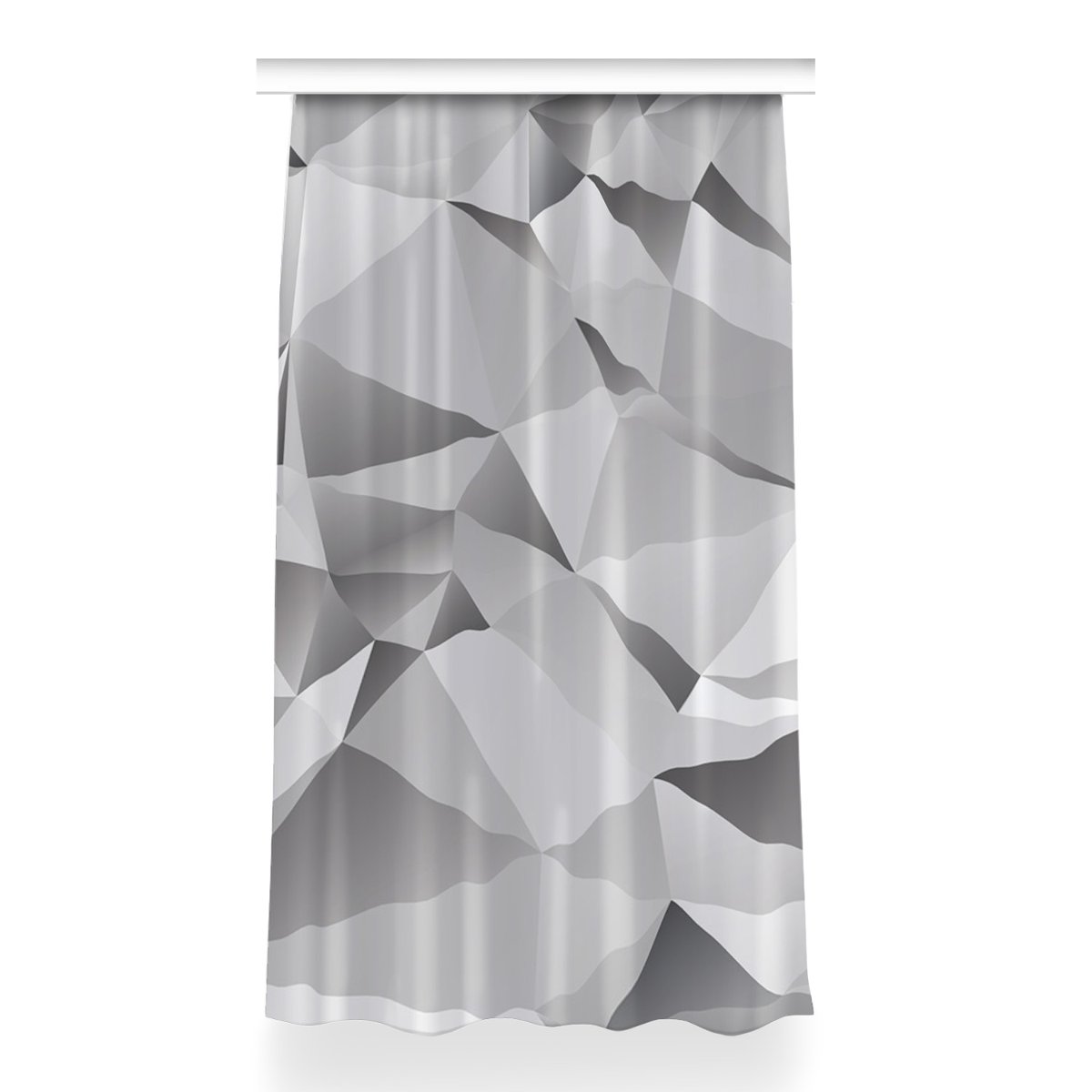 Gotowa zasłona Abstrakcja szara do salonu 150x260, Fabricsy