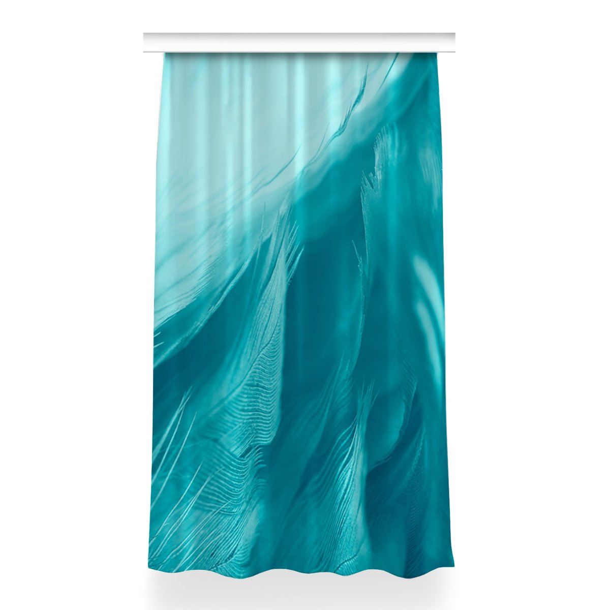 Klasyczna zasłona kolory Niebieskie pióra 150x260, Fabricsy