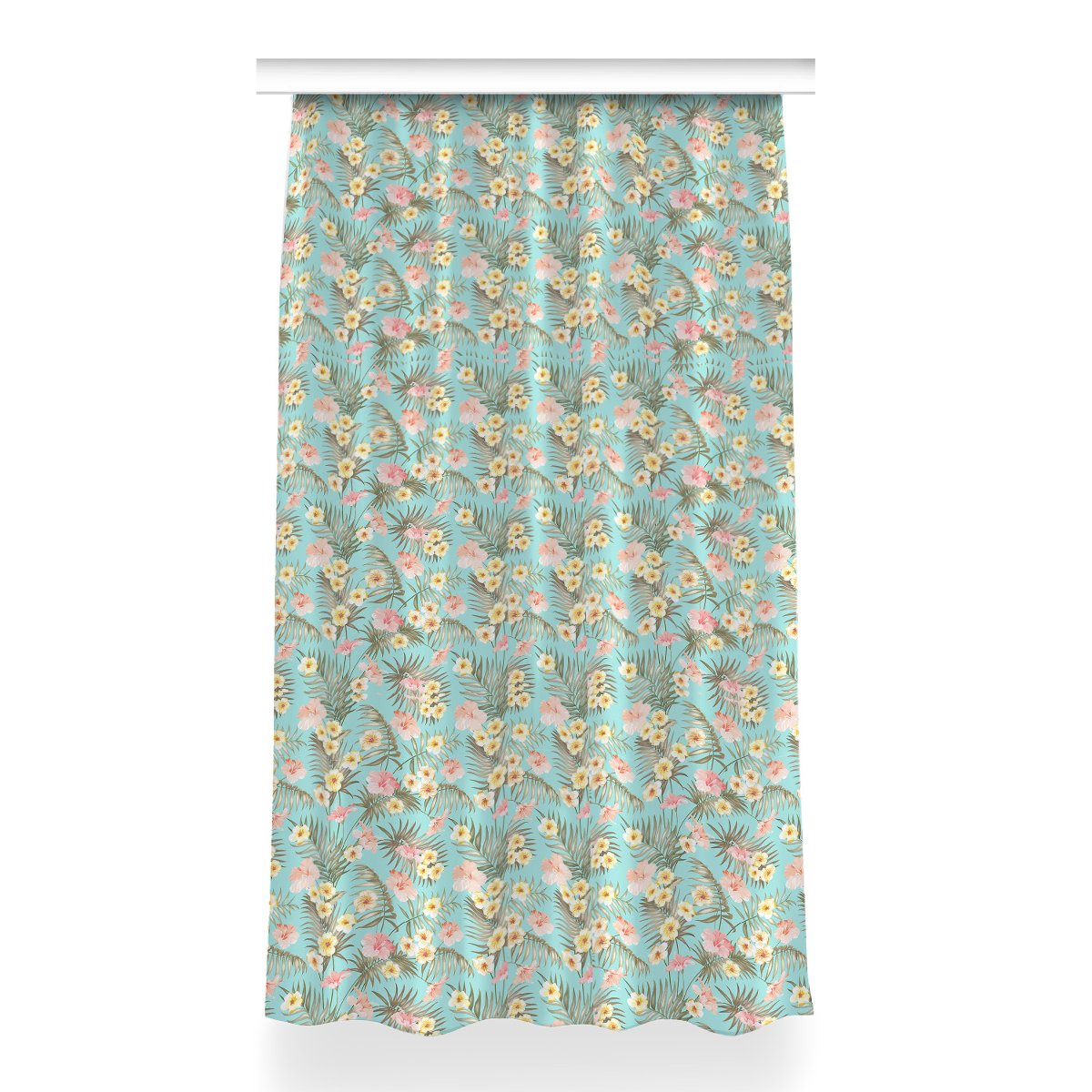 Zasłona z grafiką gotowa Pastelowe kwiaty 150x260, Fabricsy
