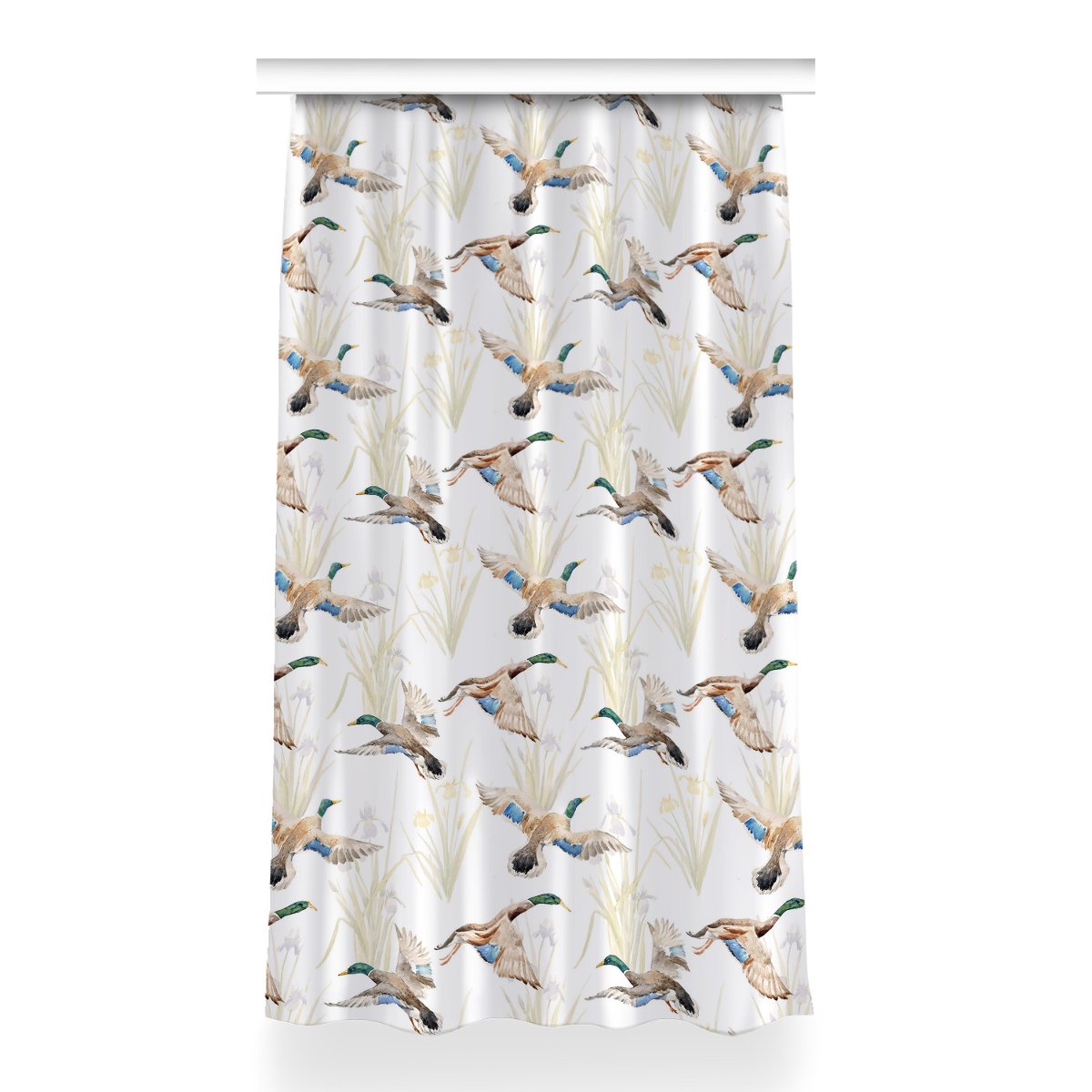 Kolorowa zasłona z nadrukiem Kaczki dekor 150x260, Fabricsy