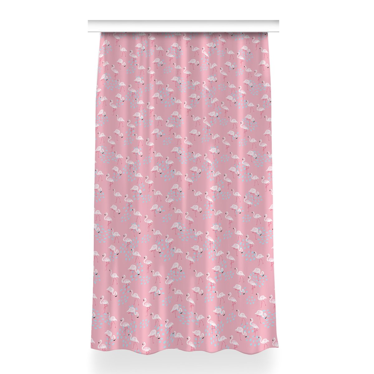 Gotowa zasłona na kółka Flamingi do pokoju 150x260, Fabricsy