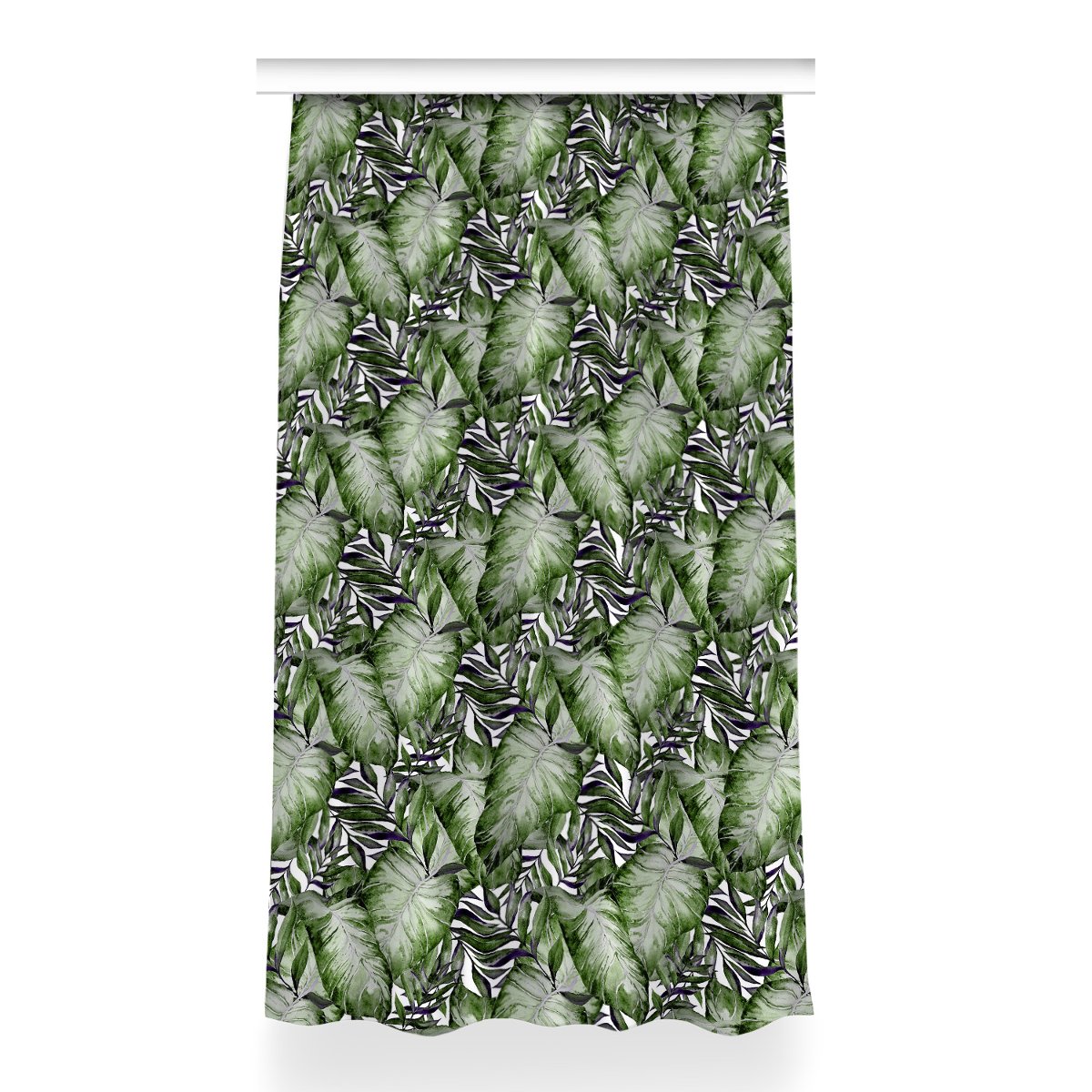 Klasyczna zasłona kolory Liść Monstera 150x260 cm, Fabricsy