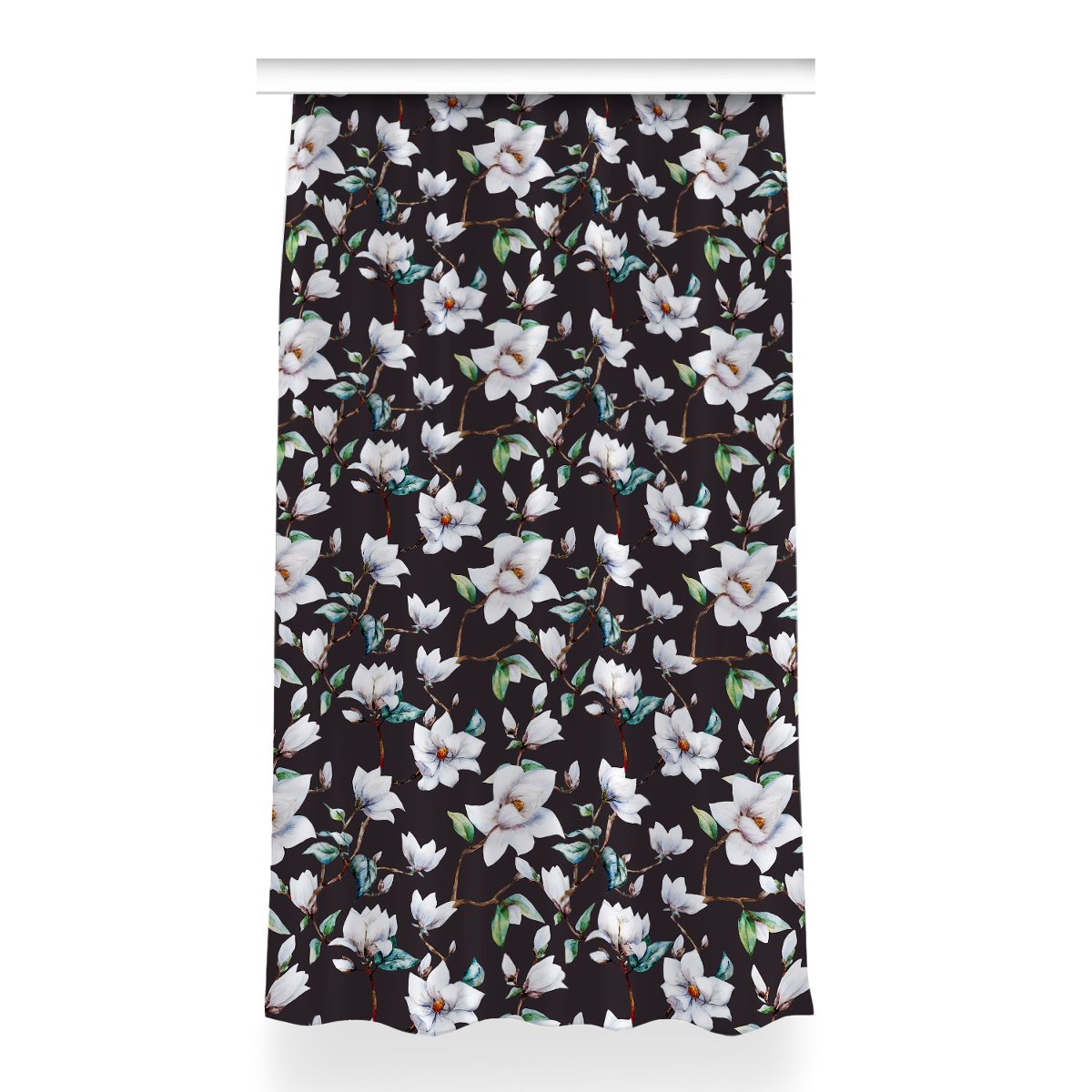 Gotowa zasłona z grafiką Malowane kwiaty 150x260, Fabricsy