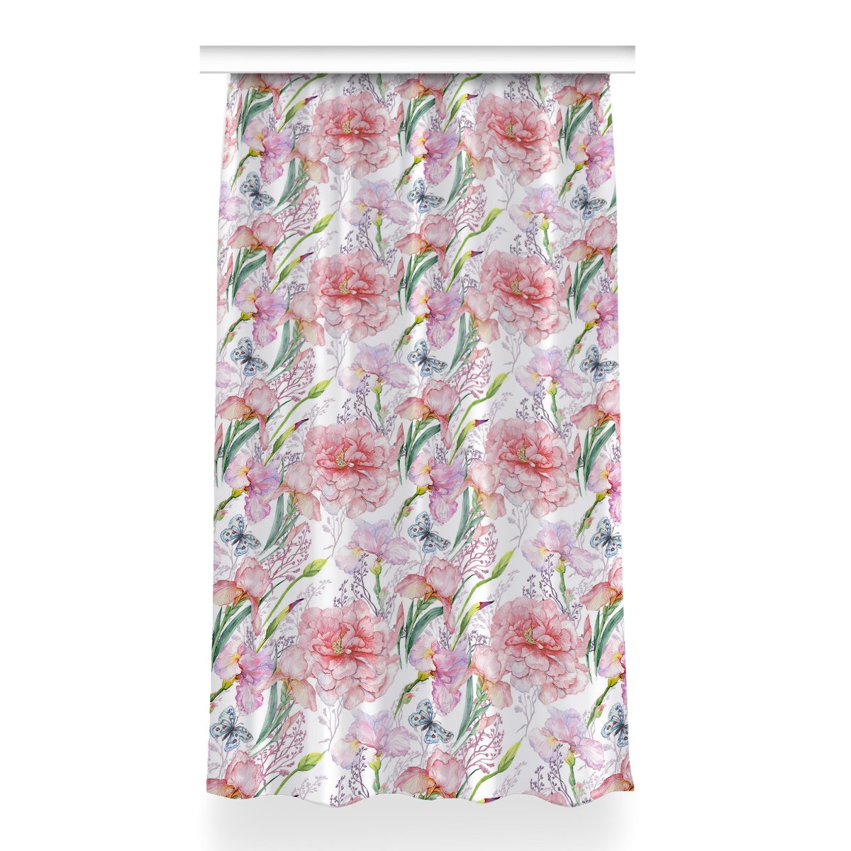 Klasyczna zasłona kolory Kwiaty Piwonie 150x260 cm, Fabricsy