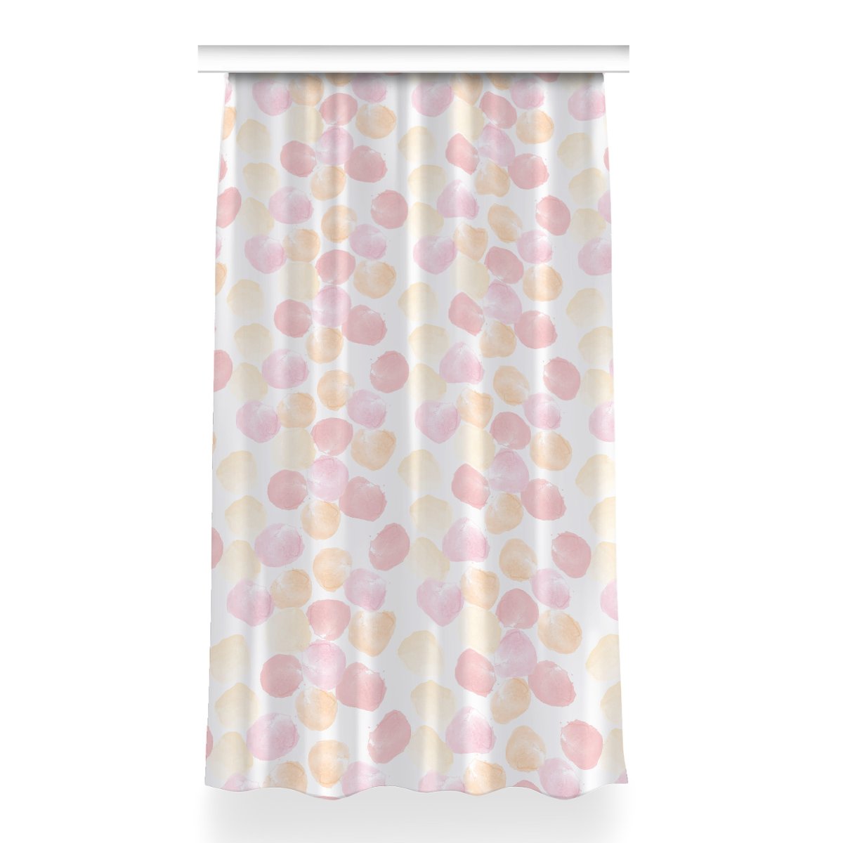 Zasłona z grafiką gotowa Pastelowe kropki 150x260, Fabricsy