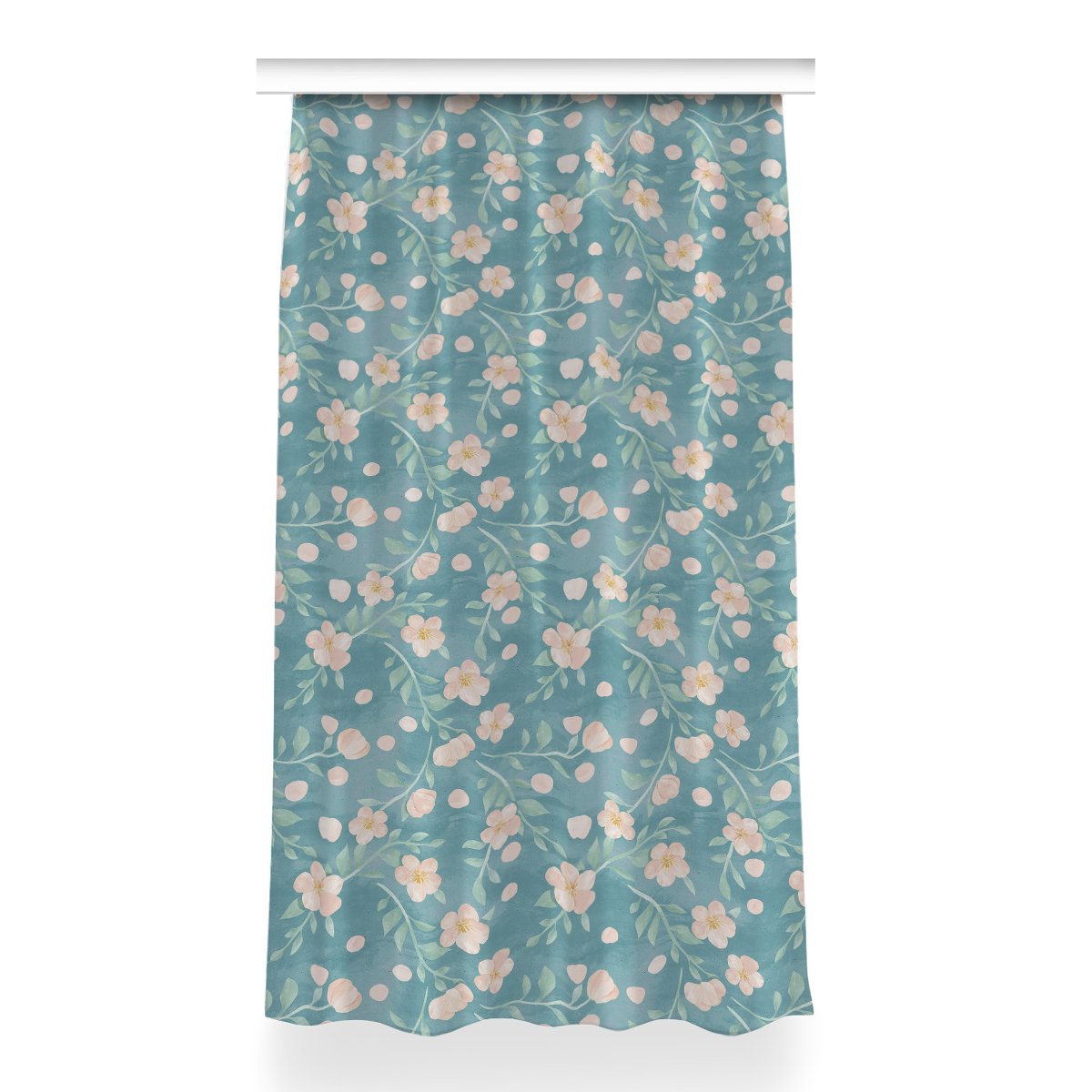 Gotowa zasłona z grafiką Pastelowe kwiaty 150x260, Fabricsy