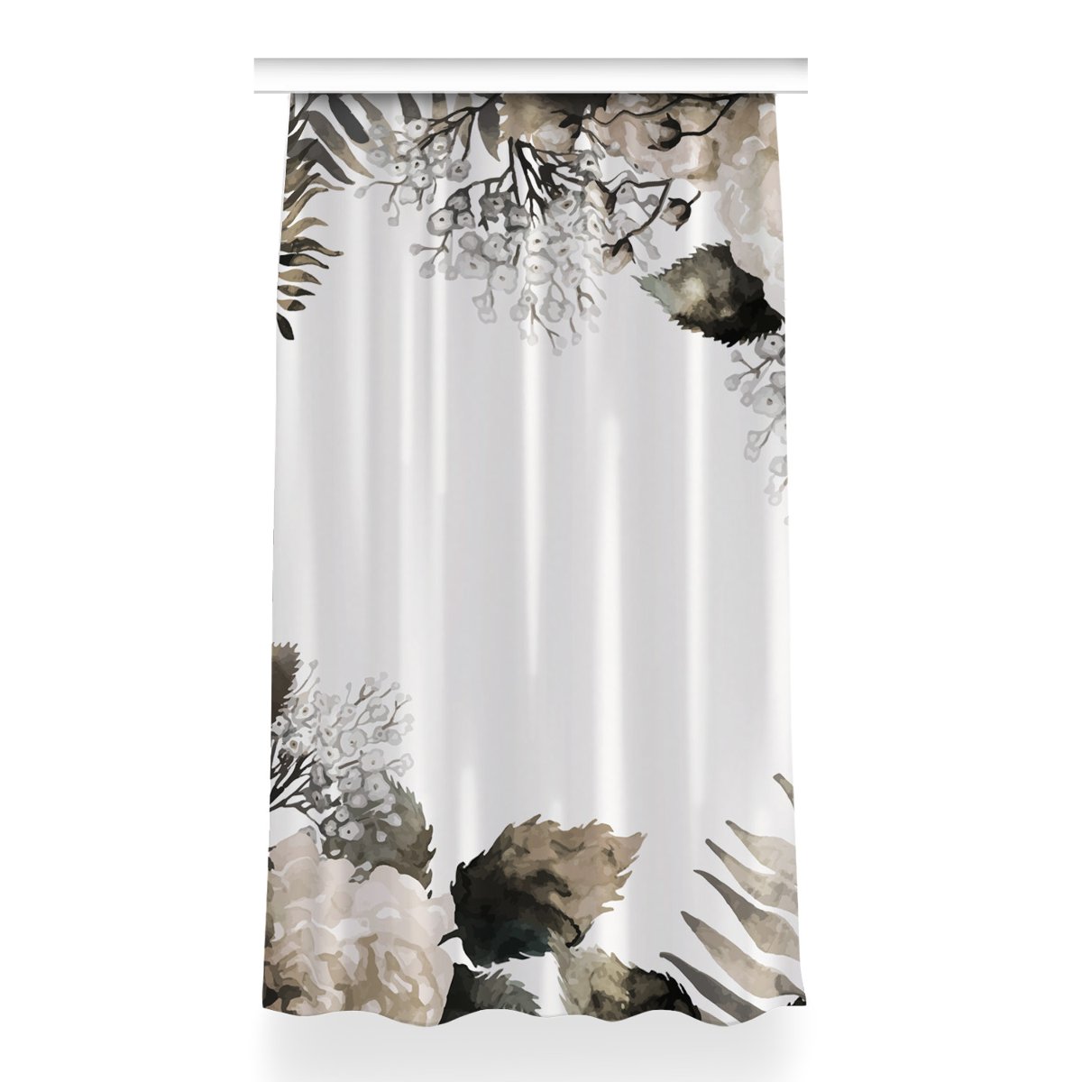Gotowa zasłona na kółka Kwiaty Hortensji 150x260, Fabricsy