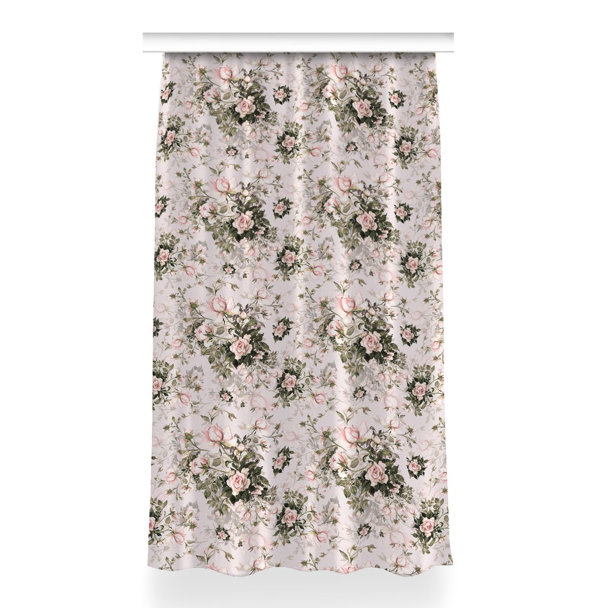 Gotowa zasłona z nadrukiem Kolorowe kwiaty 150x260, Fabricsy