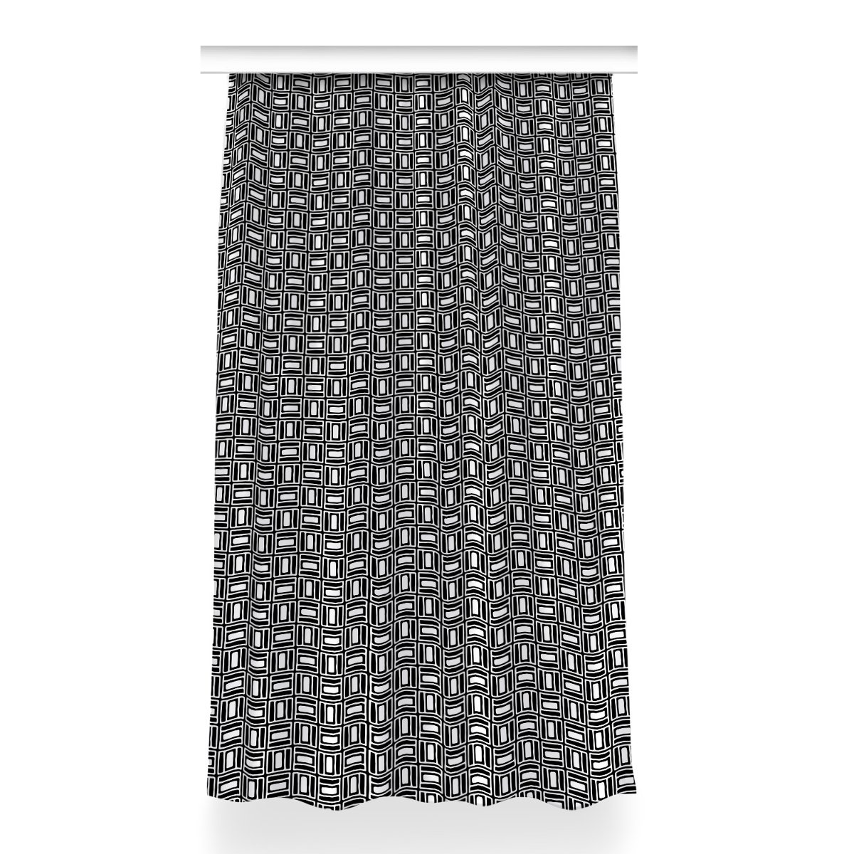 Gotowa zasłona na kółka Geometryczny wzór 150x260, Fabricsy