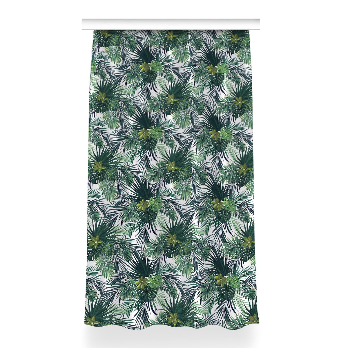 Zasłona z grafiką kolory Tropikalne liście 150x260, Fabricsy