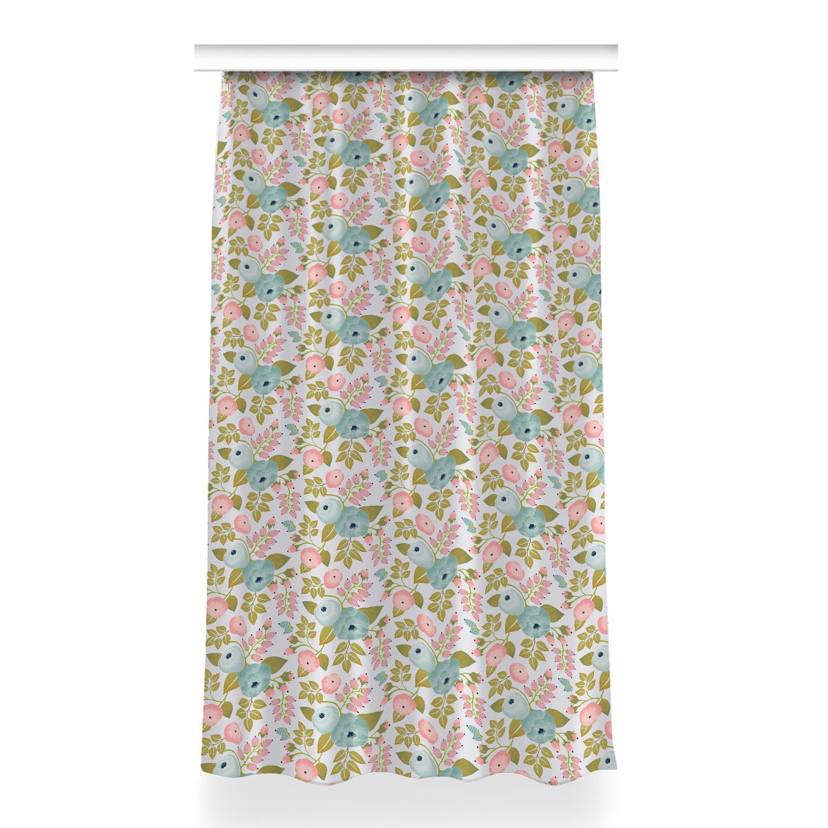 Gotowa zasłona na kółka Wiosenne kwiaty 150x260 cm, Fabricsy