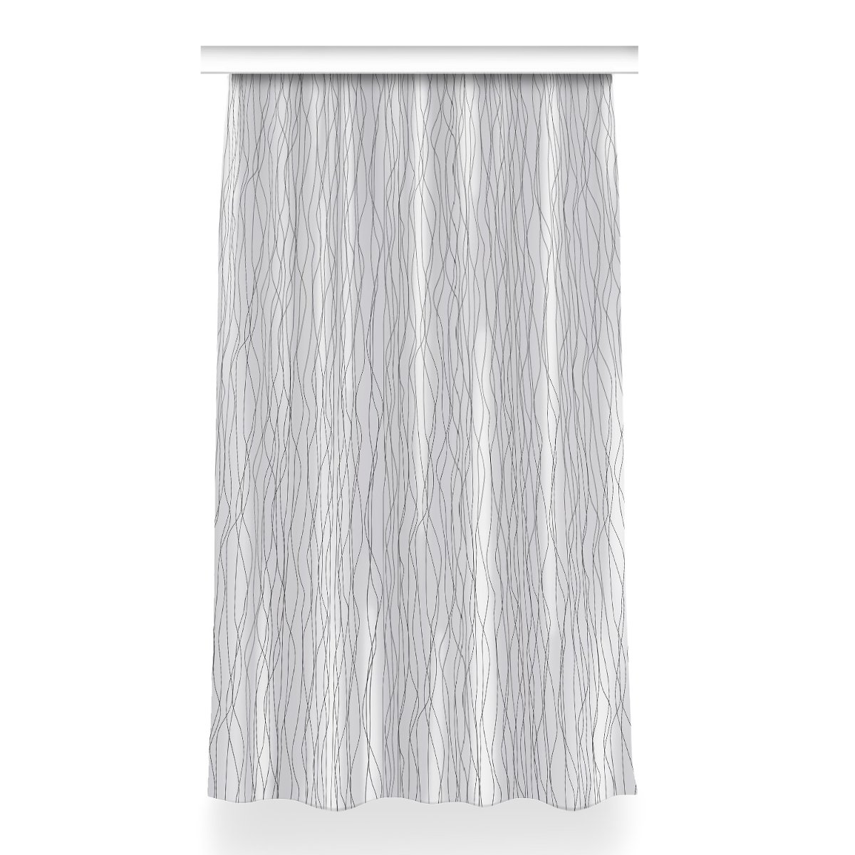 Klasyczna zasłona kolory Czarne trójkąty 150x260, Fabricsy