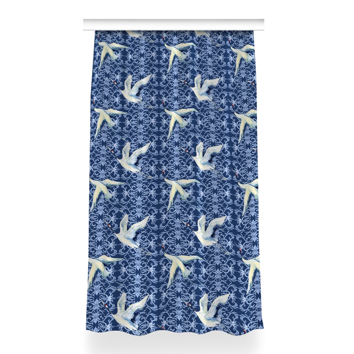 Gotowa zasłona z grafiką Chińskie żurawie 150x260, Fabricsy