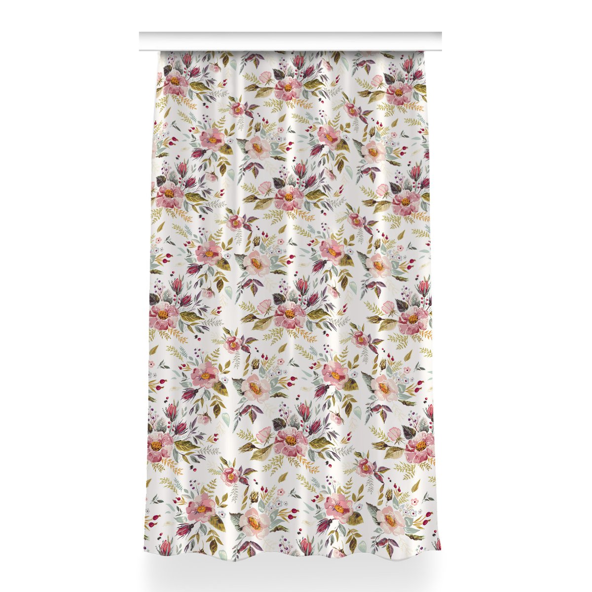Kolorowa zasłona dekor Vintage pole kwiaty 150x260, Fabricsy