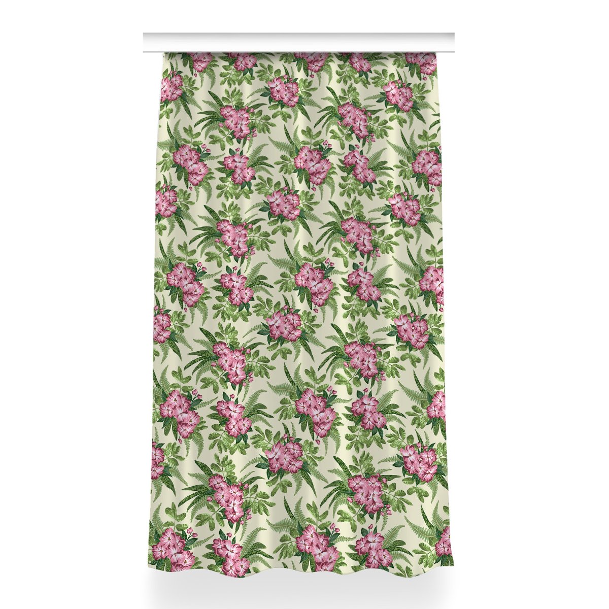 Klasyczna zasłona kolory Tropikalne Kwiaty 150x260, Fabricsy