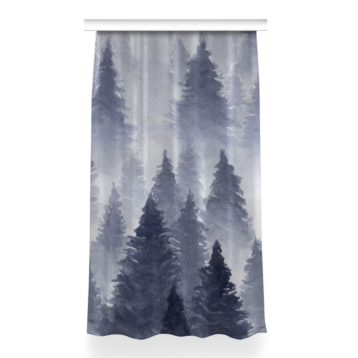 Gotowa zasłona na kółka Krajobraz las wzór 150x260, Fabricsy