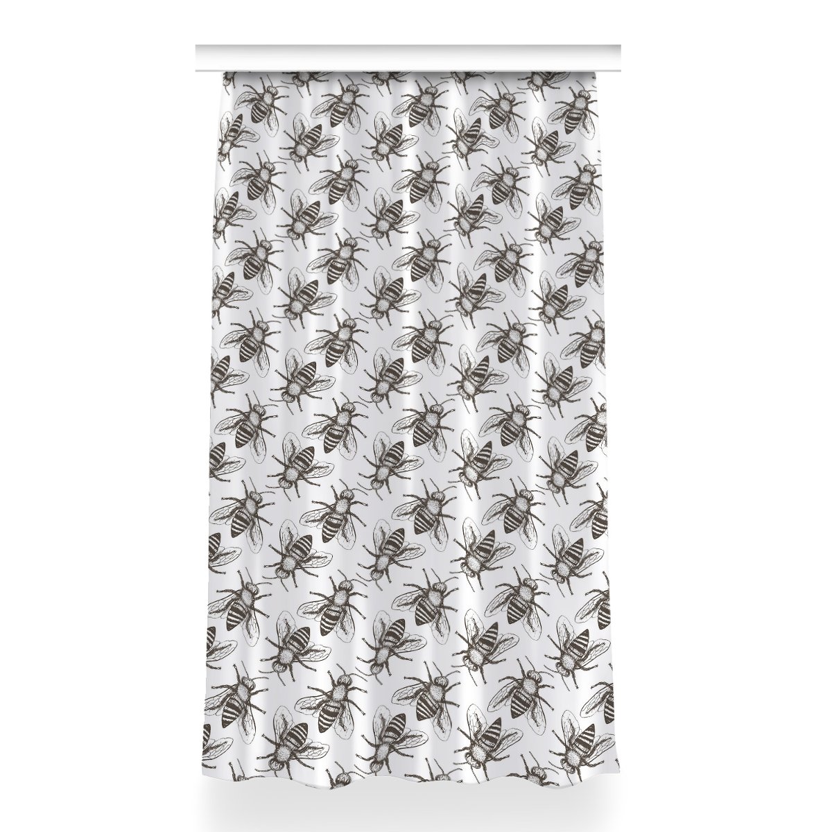 Kolorowa zasłona z nadrukiem Pszczoły wzór 150x260, Fabricsy