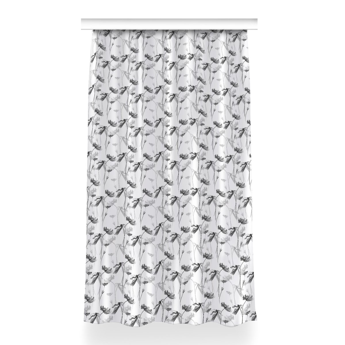 Gotowa zasłona z nadrukiem Kwiat maku wzór 150x260, Fabricsy