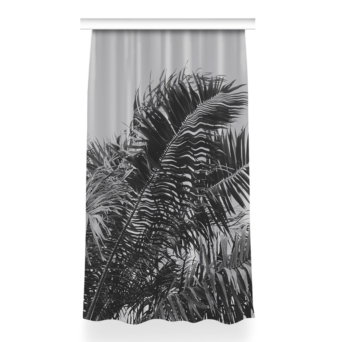Gotowa zasłona na kółka Palmy na tle nieba 150x260, Fabricsy