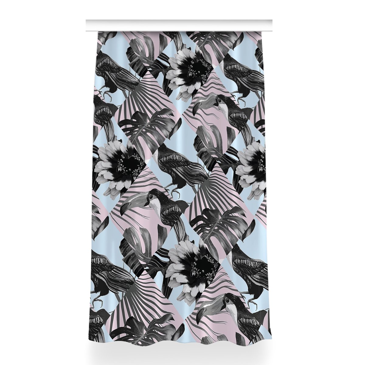 Gotowa zasłona Tropikalny patchwork wzór 150x260, Fabricsy