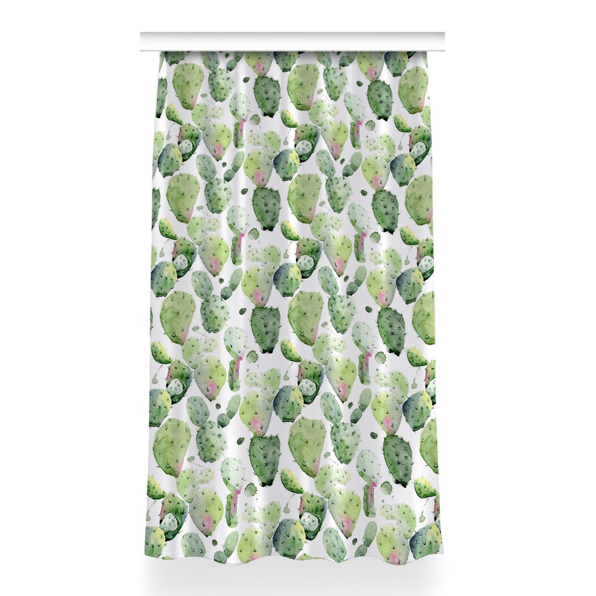 Gotowa zasłona na kółka Kaktusy tropikalne 150x260, Fabricsy