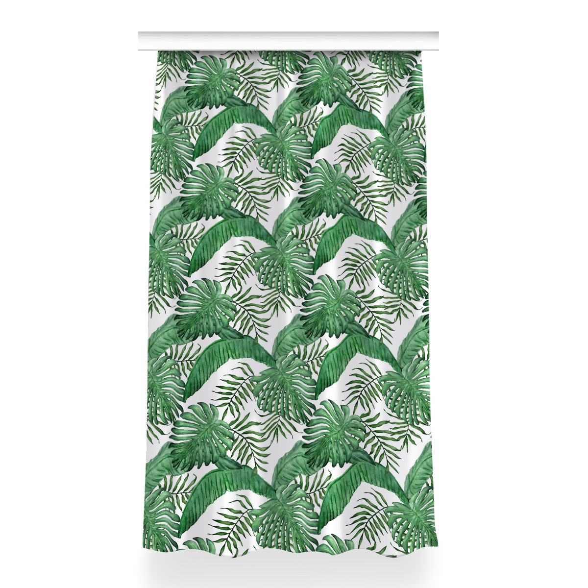 Kolorowa zasłona z nadrukiem Liście Palm 150x260, Fabricsy