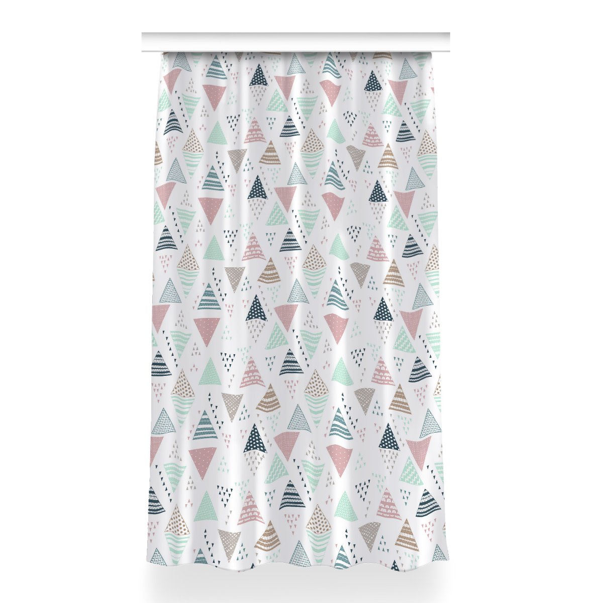 Klasyczna zasłona kolory Rysowane trójkąty 150x260, Fabricsy