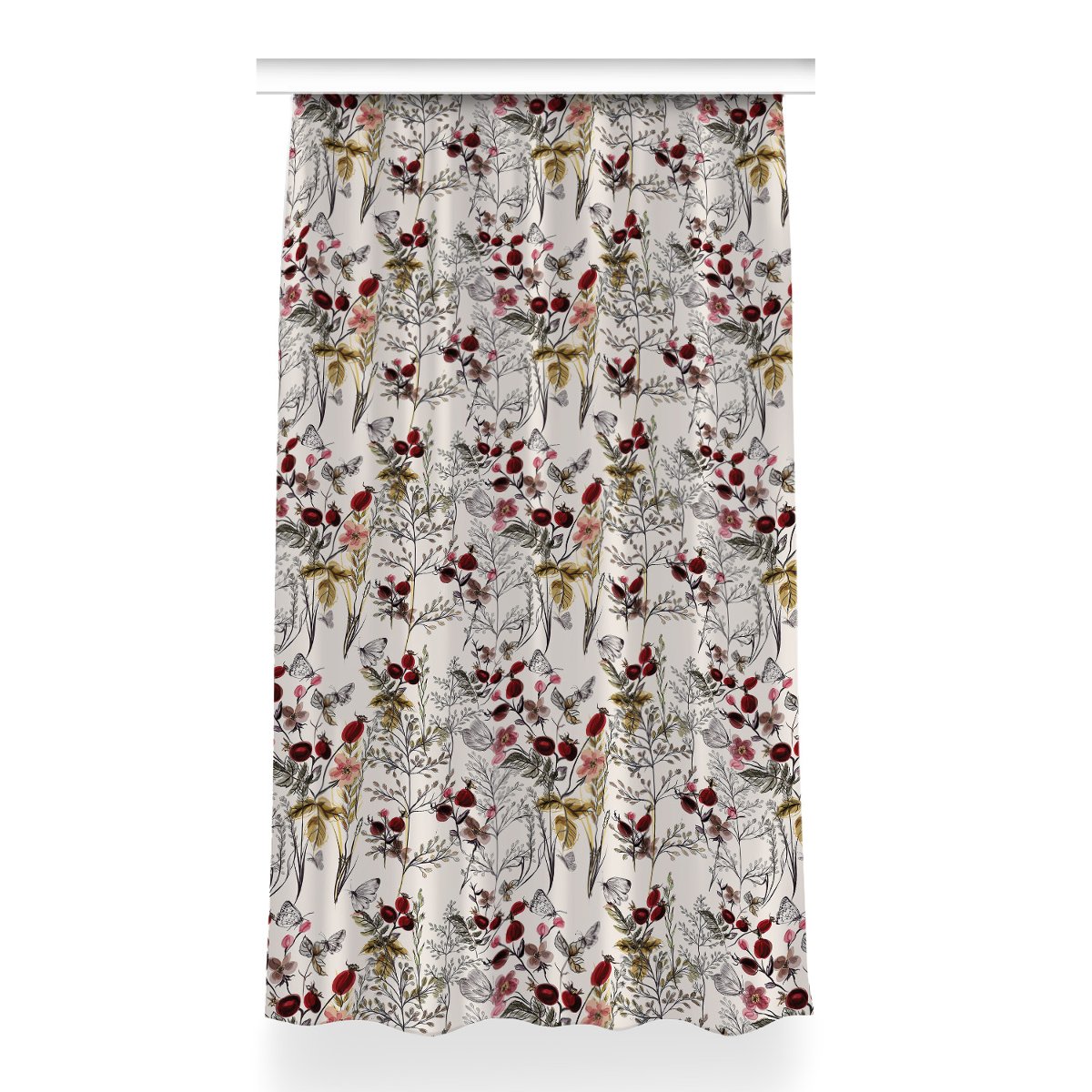 Kolorowa zasłona z nadrukiem Polne kwiaty 150x260, Fabricsy