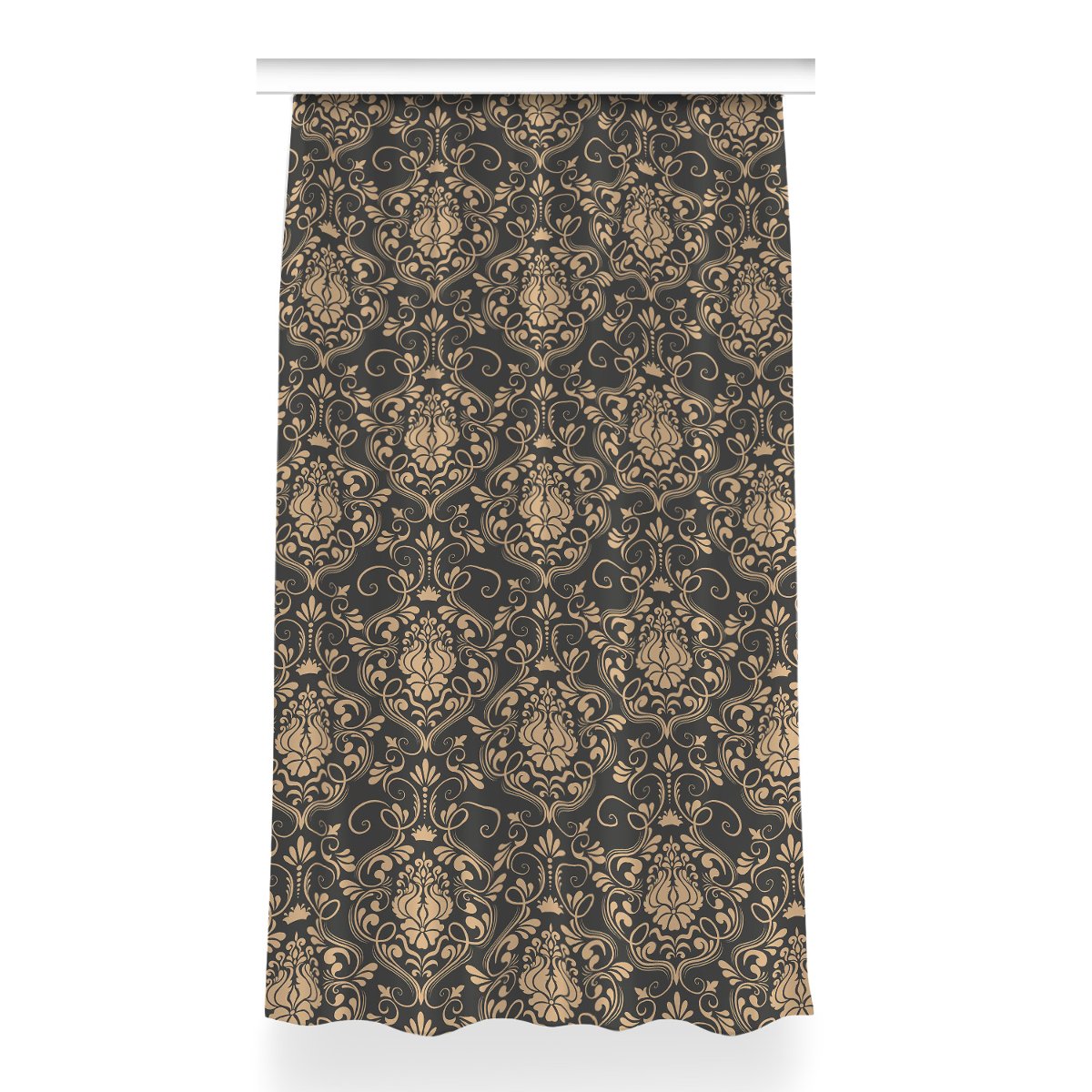 Gotowa zasłona Złoty ornament do sypialni 150x260, Fabricsy
