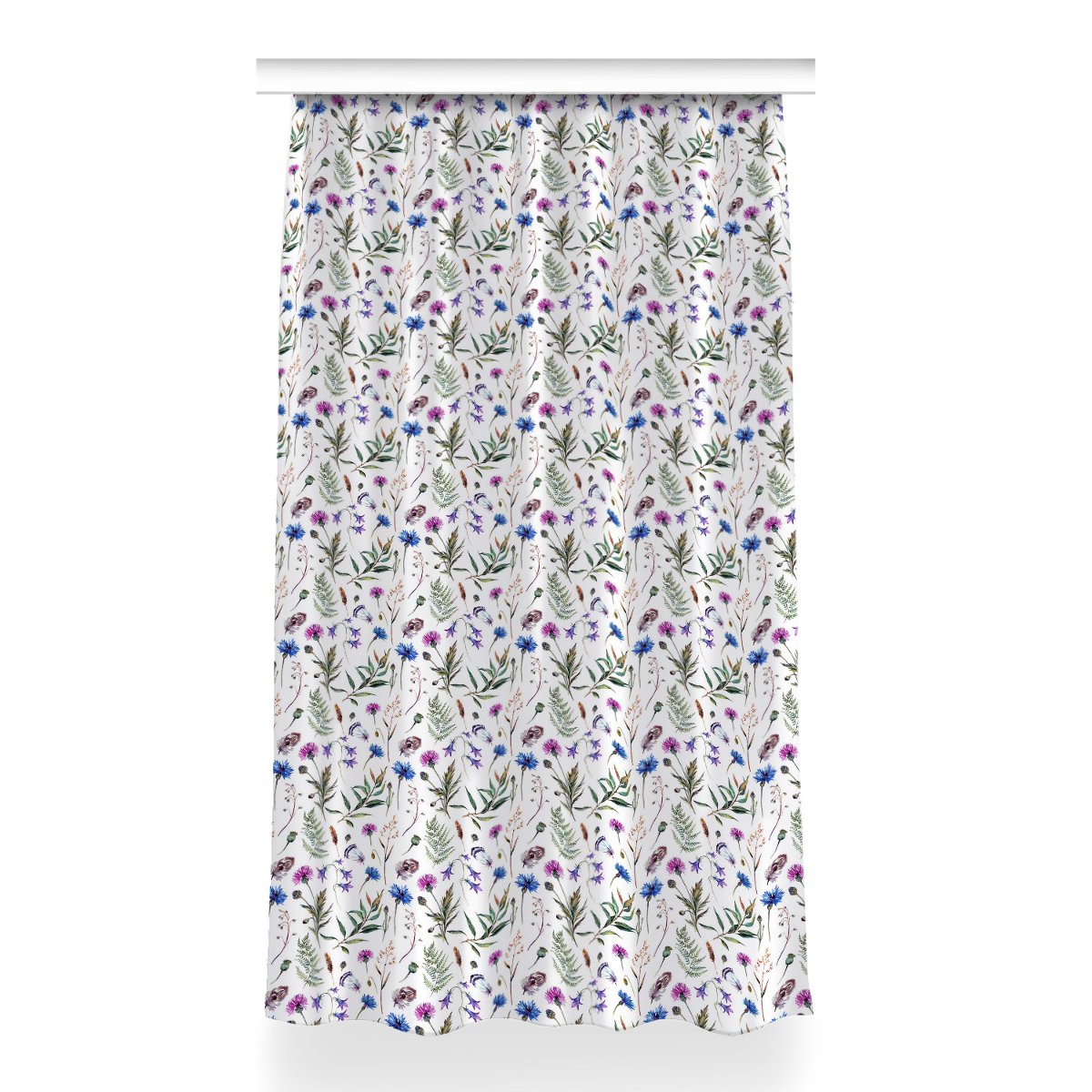 Gotowa zasłona z grafiką Kwiaty z łąki 150x260 cm, Fabricsy